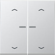 Jung - Abdeckung/Bedienelement für Installationsschalterprogramme Wippe Symbole/Lichtl.alu AL 2995 KO5MP für Taster
