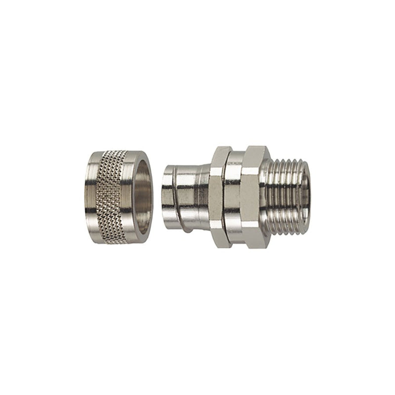 HellermannTyton - Metall-Schutzschlauch-Verschraubung Verschraubung PCS16-SM-M16 si − 10 Stück