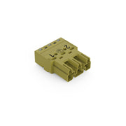 WAGO - Steckverbinder für steckbare Gebäudeinstallation Stecker 3-polig 770-273/073-000 Kod. B,hellgrün − 100 Stück