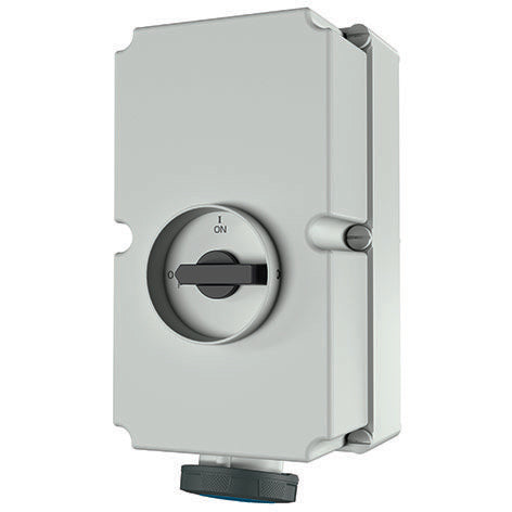 Mennekes - CEE-Steckdose abschaltbar, abgesichert (IEC 60309) Wanddose DUO 5887A 125A,4p,9h,230V,IP67