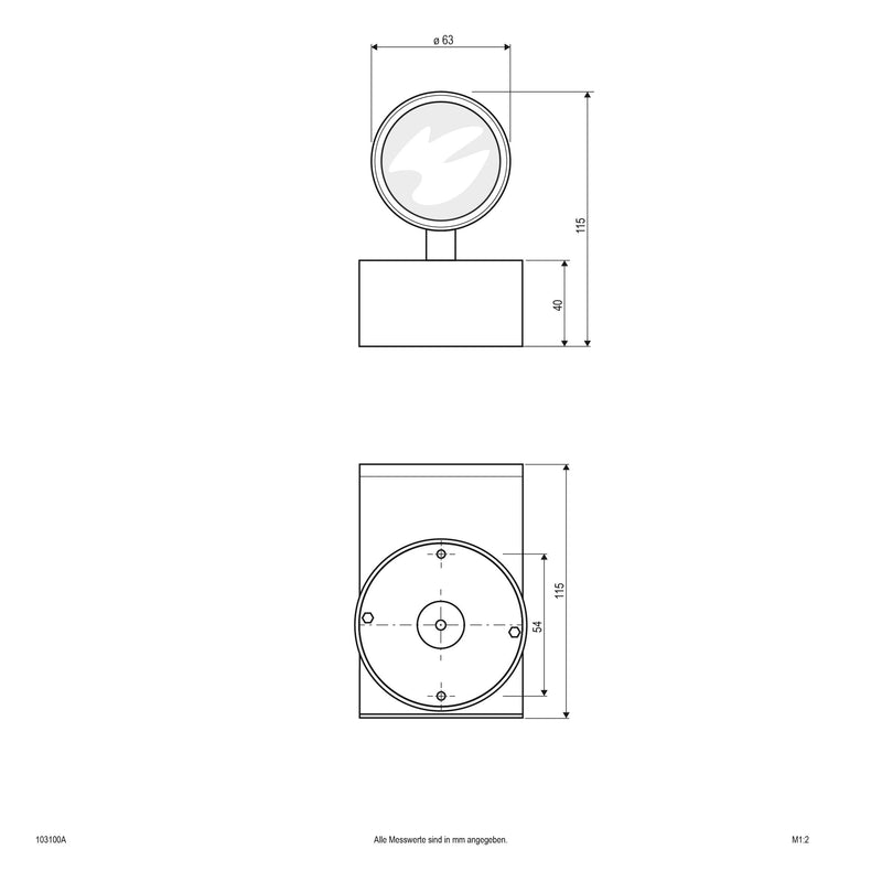 EVN Lichttechnik - Decken-/Wandleuchte Wandleuchte 103100A IP65