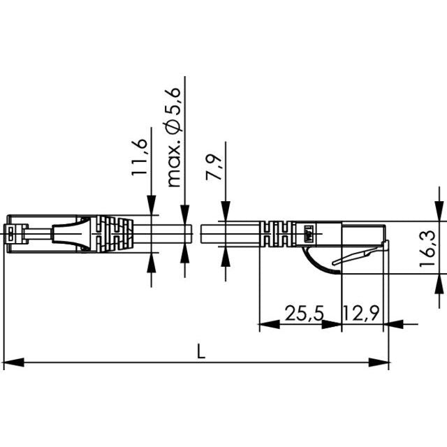 Telegärtner - Patchkabel Kupfer Patchkabel U/UTP C.6 3,0m 100008517 MP8 250,LSZH,bl,1:1