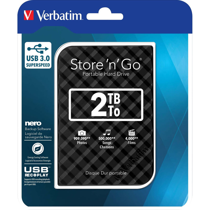 Verbatim - Speichermedium digital Festplatte 2TB USB3.0 53195 Extern,6,35cm(2,5Z)