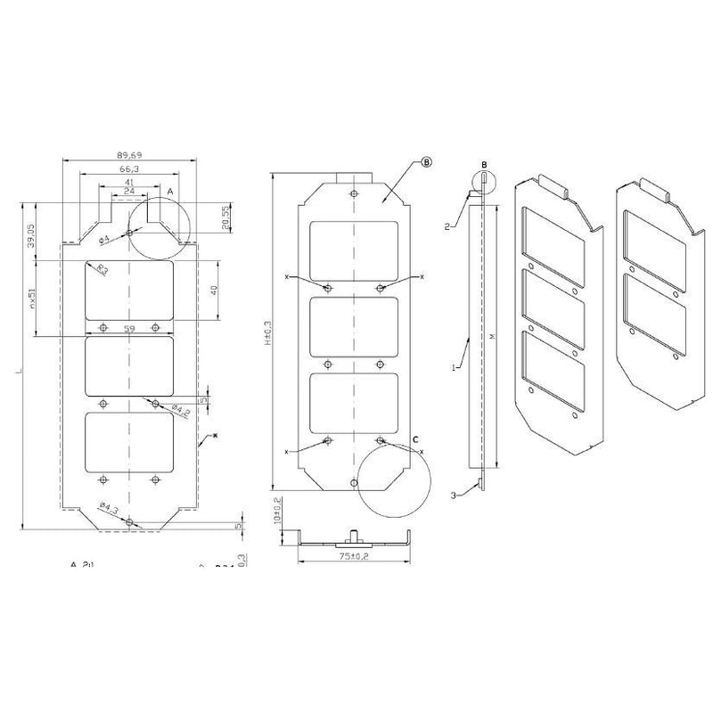 EFB-Elektronik - Multifunktions-Anschlussdose Bodentankhalter ET-25178V2 2-fach − 10 Stück