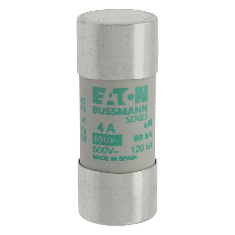 Eaton - Zylindrische Sicherung Sicherungseinsatz Nieders. CYLINDRICA#C22M4 4A AC 690V 80kA − 10 Stück