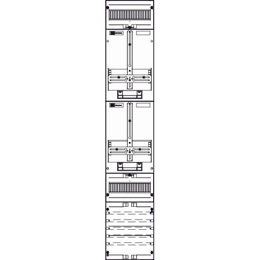 ABN - Zählerfeld Wandlerzählerfeld ZM19X588N Universell 2ZP