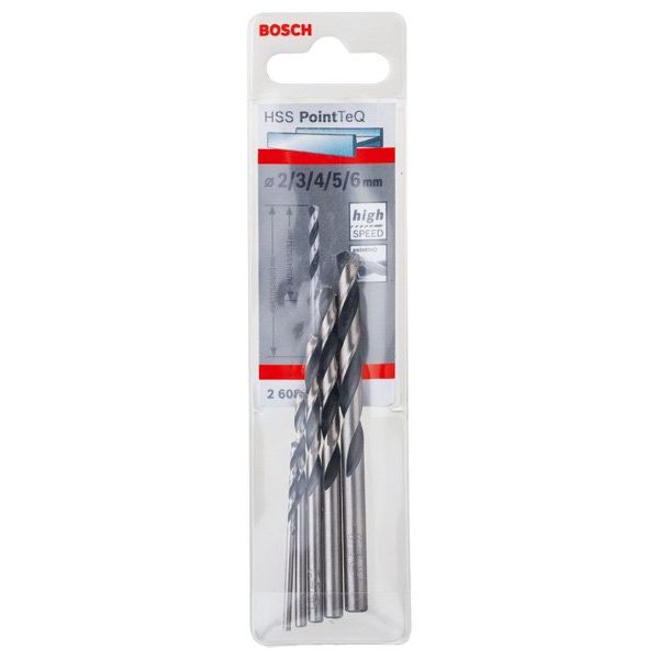 Bosch - Bohrer-Set HSS-Spiralbohrer-Set 2608577345 PointTeQ 5-tlg. 2-6