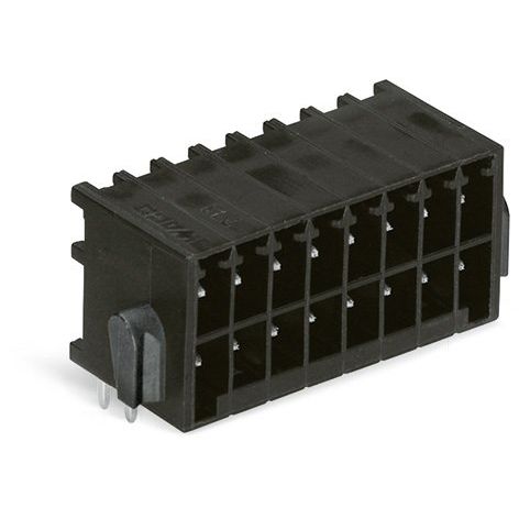 WAGO - Leiterplattensteckverbinder THT-Stiftleiste 2-reihig 713-1429/037-000 0,8x0,8,abgew.,sw − 25 Stück