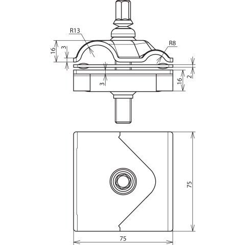 DEHN - Verbinder für Blitzschutz Maxi-MV-Klemme MAMVK 8.16 15#308044 − 20 Stück