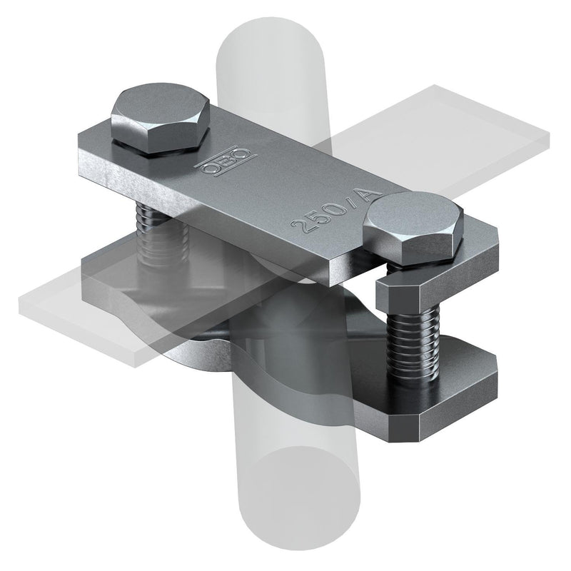 OBO Bettermann - Verbinder für Blitzschutz Diagonalklemme 250 A − 25 Stück