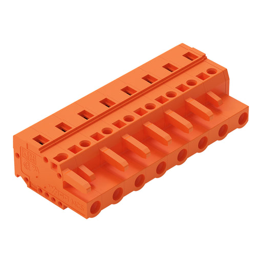 WAGO - Kabelsteckverbinder für Leiterplattensteckverbinder Federleiste 231-708/026-000 8p 7,62mm orange − 25 Stück
