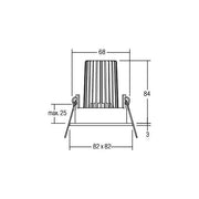 Brumberg Leuchten - Downlight/Strahler/Flutlicht LED-Einbaustrahler IP65 12446073 350mA 1800-3000K ws