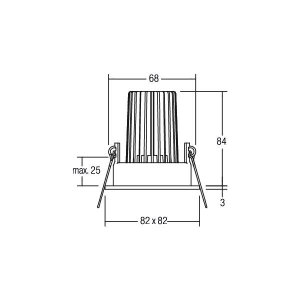 Brumberg Leuchten - Downlight/Strahler/Flutlicht LED-Einbaustrahler IP65 12446073 350mA 1800-3000K ws