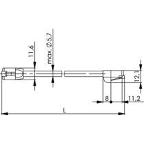 Telegärtner - Patchkabel Kupfer Patchkabel F/UTP Cat.5e 100008068 gr 1,0m FS100