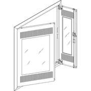 ABN - Tür/Bedientableau (Schaltschrank) Blendrahmen mit Mediatür GBRU36TM für UP-VT,3x6-reihig