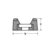 HellermannTyton - Befestigungssockel und -element für Kabelbinder Befestigungssockel CTM1 PA66 WH 100 14,7x9,4mm − 100 Stück