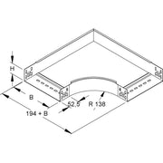 Niedax - Bogen für Kabelrinne Bogen RES 60.100 F