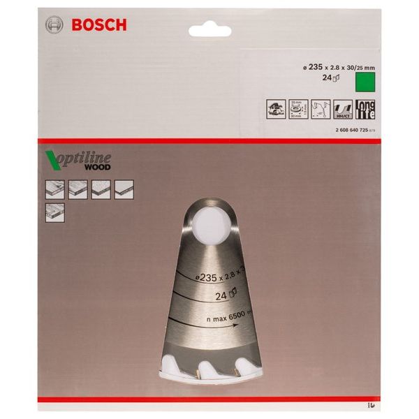 Bosch - Kreissägeblatt PRO Wood Kreissägeblatt, 2608640725 235 x 2,8 x 30 mm