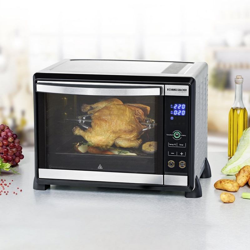 Rommelsbacher - Tischbackofen/Backgrill Kleinbackofen BGE 1580/E eds/sw 30l 1580W Umluft+Dre