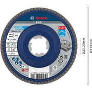 Bosch - Trenn-/Schleifscheibe PRO X571 2608621763 Fächerschleifscheibe