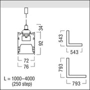 Zumtobel Group - Decken-/Wandleuchte Kanal für LED-Lichtlinie SLN2-C CL #42190579
