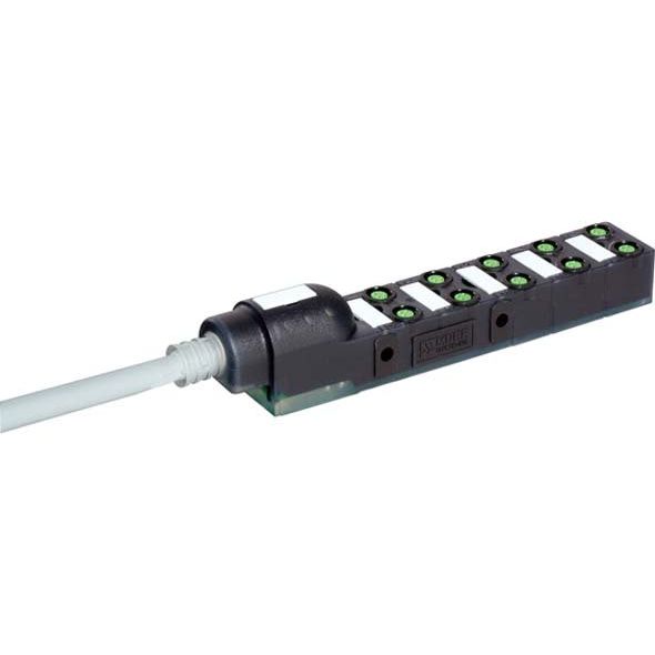 Murrelektronik - Passiver Sensor-/Aktor-Verteiler (mit Leitung) Verteiler Exact8 10xM8 8000-80010-3851000 3-pol. Ltg.fest 10m