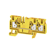 Weidmüller - Durchgangs-Reihenklemme Klemme A3C 4 YL PUSH IN, 4 mm² − 50 Stück