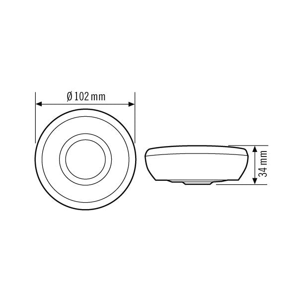 ESYLUX - Bewegungsmelder/Präsenzmelder komplett Decken-Bewegungsmelder MD 360/8 BASIC AP 360° RW ca.8m FB