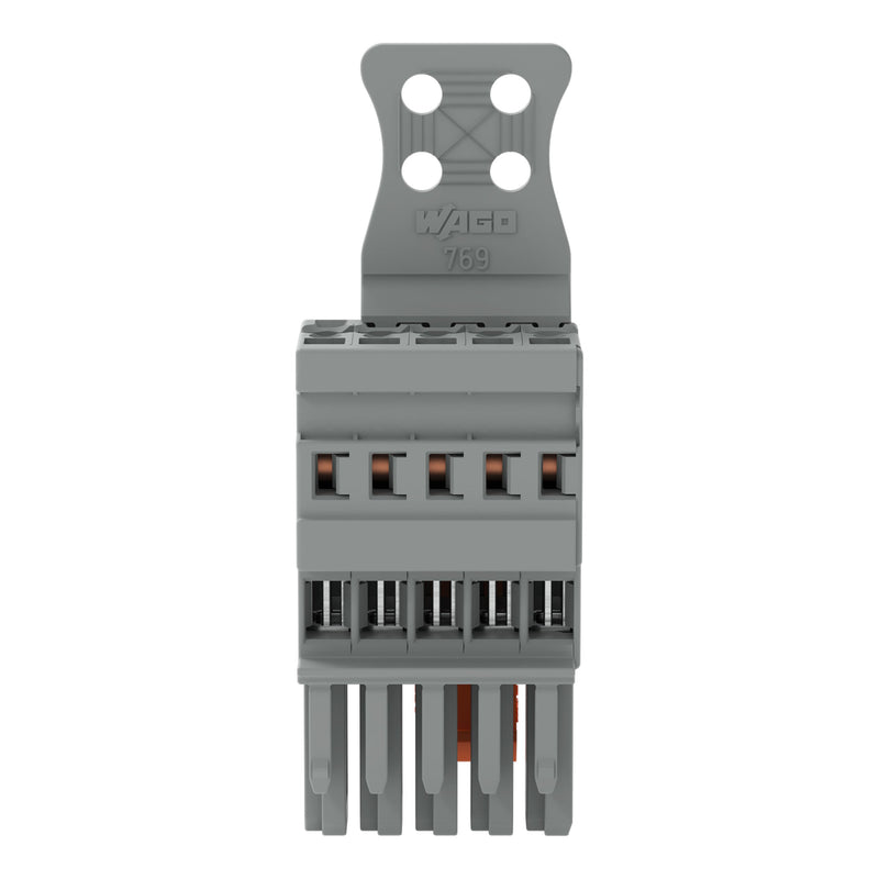 WAGO - Ein- und mehrpolige Klemmenleiste 1-Leiter-Federleiste 769-105/143-000 CAGECLAMP,4mm²,gr − 25 Stück