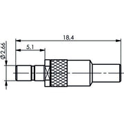 Telegärtner - Koax-Steckverbinder SSMB-Kabelstecker cr AU 100024918 RG174/U,188A/U,316/U