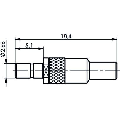 Telegärtner - Koax-Steckverbinder SSMB-Kabelstecker cr AU 100024918 RG174/U,188A/U,316/U