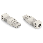 WAGO - Steckverbinder für steckbare Gebäudeinstallation Steck. m. Zugentlastungsg. 890-134 4-polig,weiß − 50 Stück