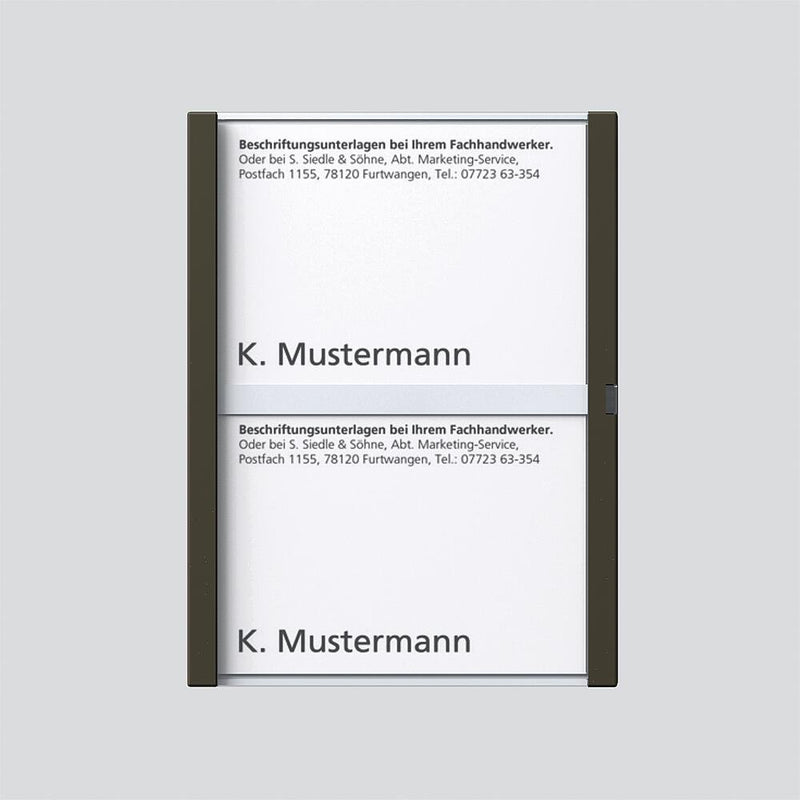 Siedle&Söhne - Zubehör/Ersatzteile für Türkommunikation Namensschild graph-met kpl 200029039-00 f.TM 611-2 GM − 1 Stück