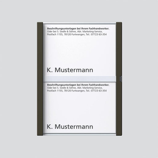 Siedle&Söhne - Zubehör/Ersatzteile für Türkommunikation Namensschild graph-met kpl 200029039-00 f.TM 611-2 GM − 1 Stück