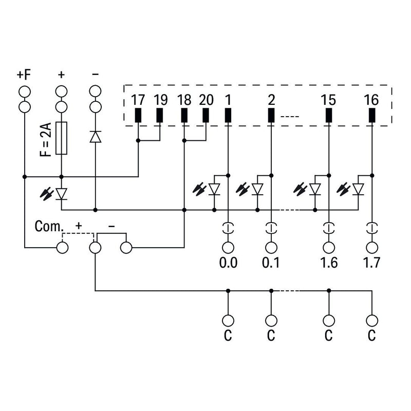 WAGO - Übergabemodul 704-2044 DIN 41651