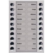 TCS Tür Control - Montageelement für Türstation Audioaußenstation 2-reihig PET20-EN/04 Erw.20 Tasten silber