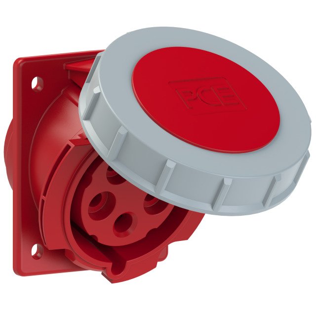 PC Electric - CEE-Anbausteckdose (IEC 60309) CEE-Anbaudose schräg 4252-6ttf78 32A 5p 6h IP67 TT − 10 Stück