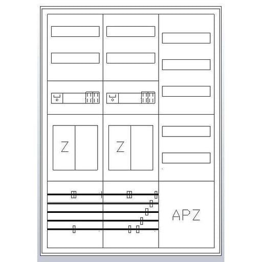 ABN - Zähler-Komplettschrank Zählerschrank S37EA422 eHZ 2Z 2R 1V1APZ