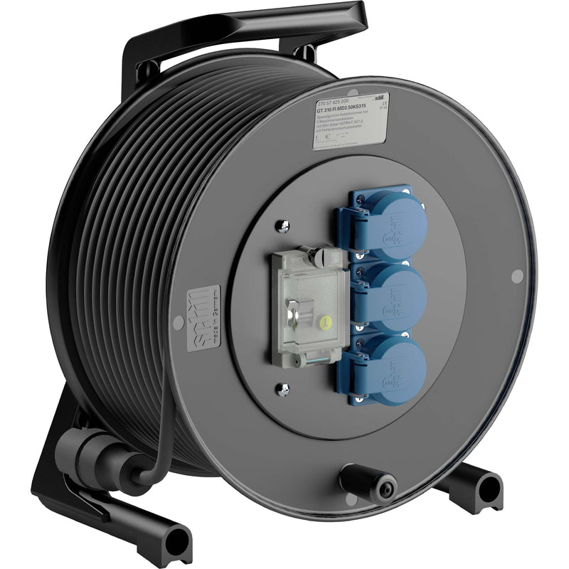 Schill - Kabeltrommel Spezialgummi-Kabeltrommel GT 310FIMD350KS315 m. FI und Steckdosen