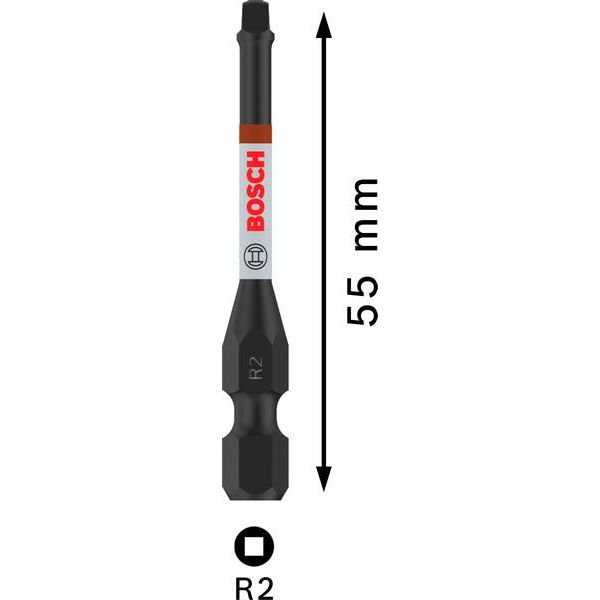 Bosch - Bit-Set PRO Robertson Impact Bit, 2608522553VE(5) R2, 55 mm, 5-tlg