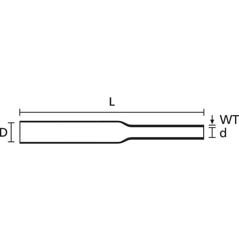 HellermannTyton - Schrumpfschlauch Wärmeschrumpfschlauch TCN 20-1,6/0,8 − 300 Meter