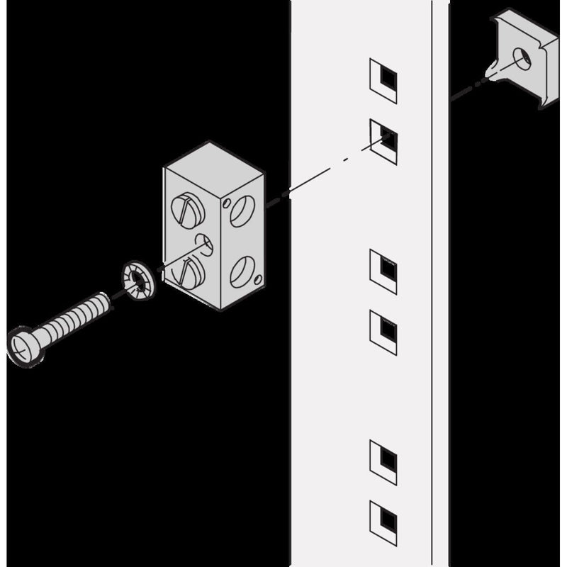 Schroff - Komponente für Erdung/Potentialausgleich (Schaltschrank) Erdungsklemme 20118030 − 3 Stück