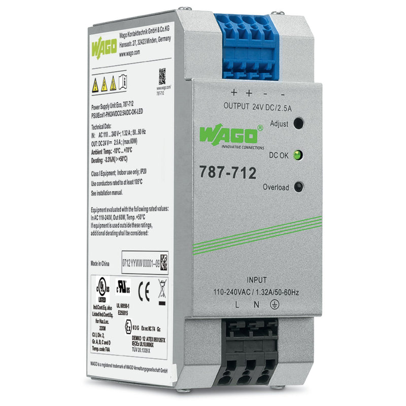 WAGO - Gleichstromversorgung Stromversorgung 787-712 24VDC 2,5A