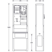 uesa - Zähler-Komplettschrank Zähleranschlußsäule ZAS-S-1-S ENSO 2100x590x320mm