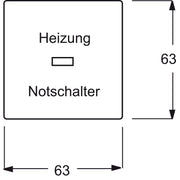 Busch-Jaeger - Abdeckung/Bedienelement für Installationsschalterprogramme Wippe meteor/gr 1789 H-803 Heizung-Notschalter
