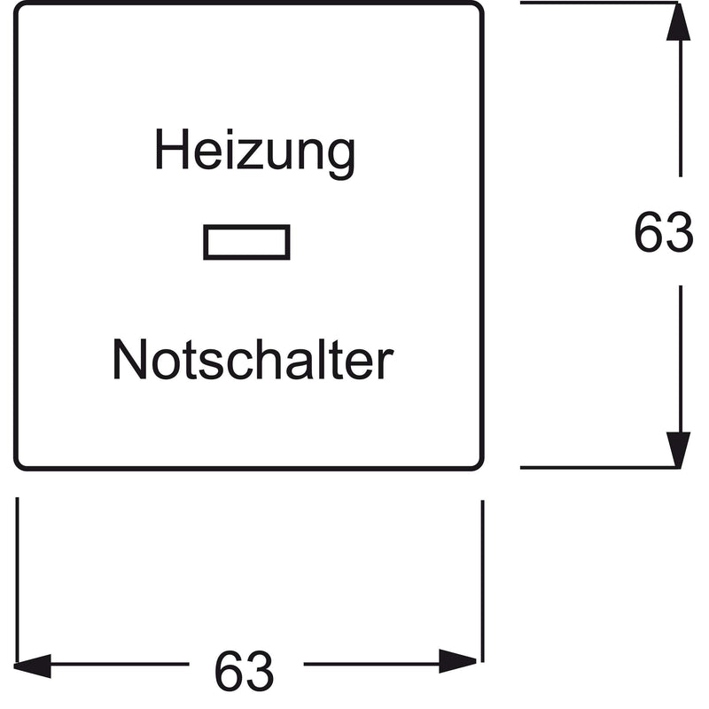 Busch-Jaeger - Abdeckung/Bedienelement für Installationsschalterprogramme Wippe meteor/gr 1789 H-803 Heizung-Notschalter