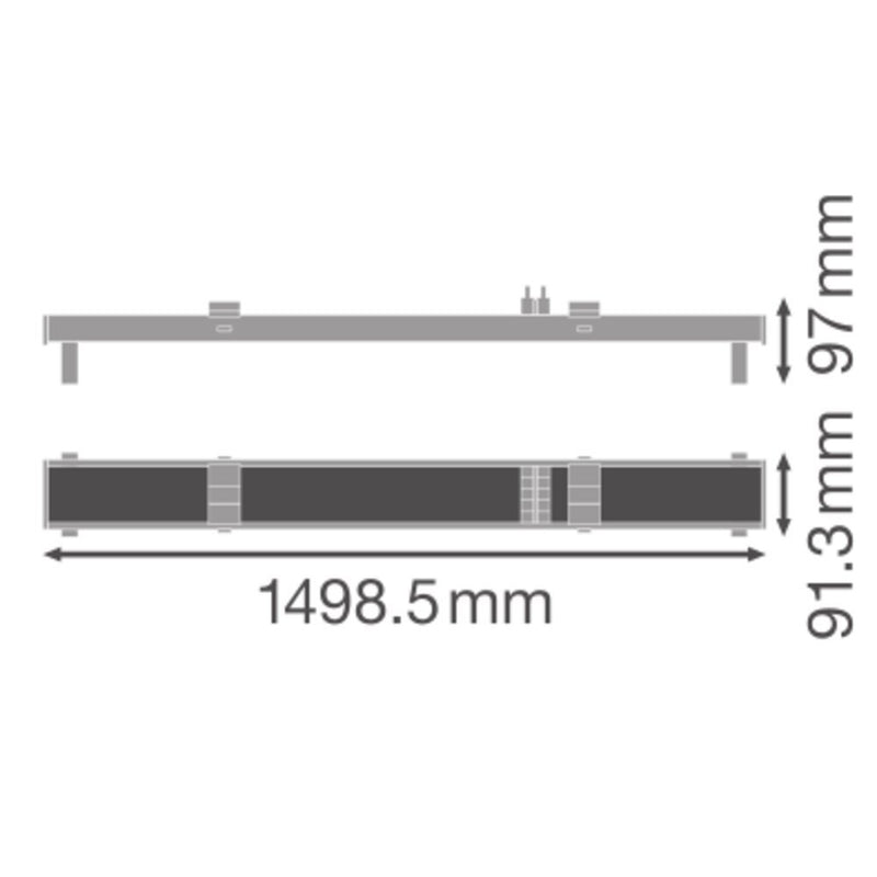 Ledvance - Geräteträger für Lichtbandsystem Tragschieneneinsatz TRUSYS#4099854230172 f.T5-LED-Tube