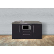 Stengel - Mini-Küche Miniküche Premiumline MPMSM160KSMWKSrBl2S Schwarz matt