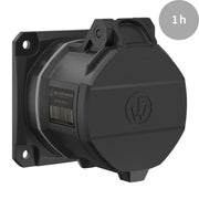 Walther Werke - CEE-Anbausteckdose (IEC 60309) CEE NEO Anbaudose FW431501SK gerade 32A 5P 1h