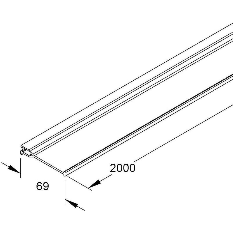HKL - Trennwand für Leitungsführungskanal Trennwand GTR80 − 48 Meter
